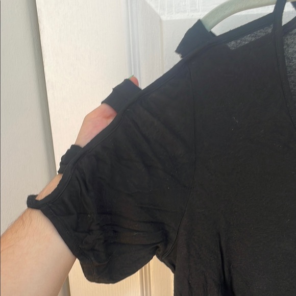 Black Cold Shoulder Top - Picture 2 of 2